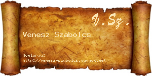 Venesz Szabolcs névjegykártya